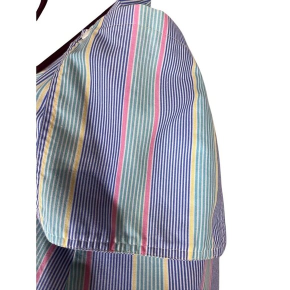 Vintage Striped Skirt 11 Blue Retro Classic Mod Preppy Boho Western Country 80s - Picture 4 of 10